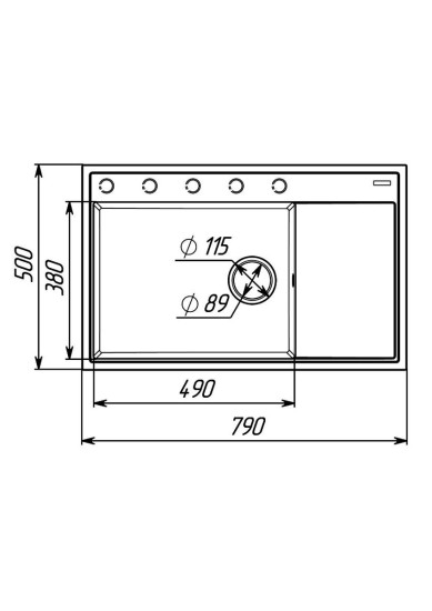 Кухонна мийка Valeso 7950 AZURIT матова Моріон
