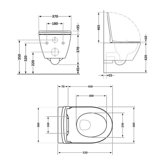 Унитаз подвесной Qtap Robin Ultra Quiet Soft-close QT13332381AW