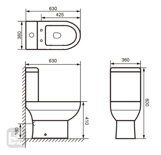 Унитаз-компакт Imprese MALSE c06204503