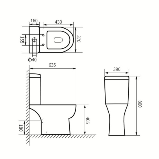 Унитаз-компакт Imprese KATKA c06209803
