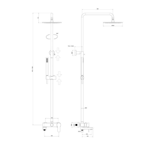Душевая система Paffoni BLU белый (ZCOL632BO)
