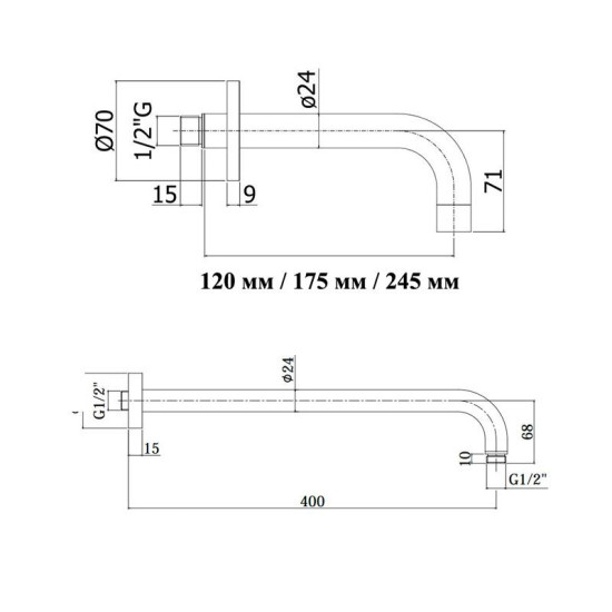 Душова система прихованого монтажу Paffoni чорний (KIT LIG019NO B)