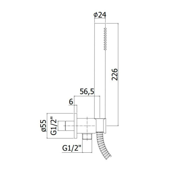 Душова система прихованого монтажу Paffoni чорний (KIT LIG019NO B)