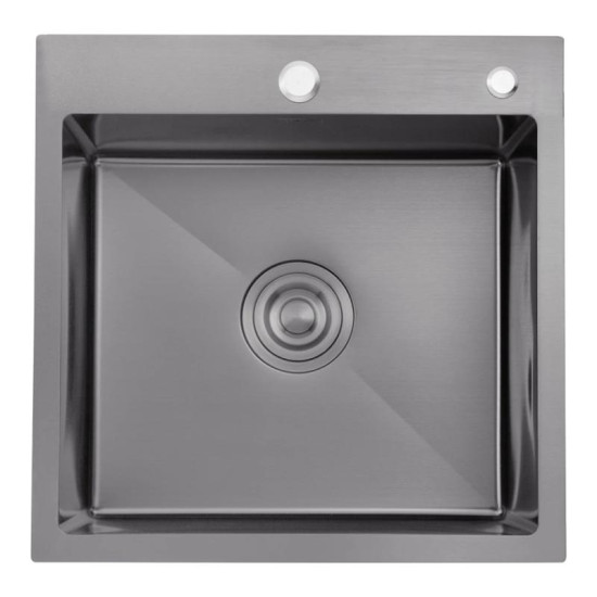 Кухонна мийка Kroner KRP Schwarze 4545HM PVD (3.0/1.0 мм)