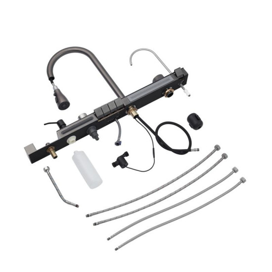 Кухонна мийка Kroner KRP Schwarze-SET7546ARTHM PVD (3.0/0.8 мм) (CV033375)