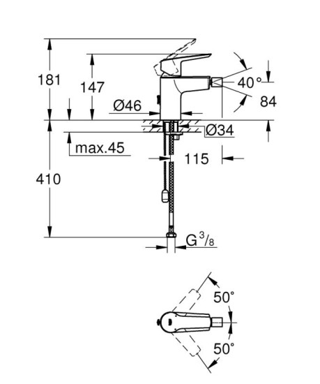 Змішувач для біде Grohe QuickFix Start S-Size 32281002