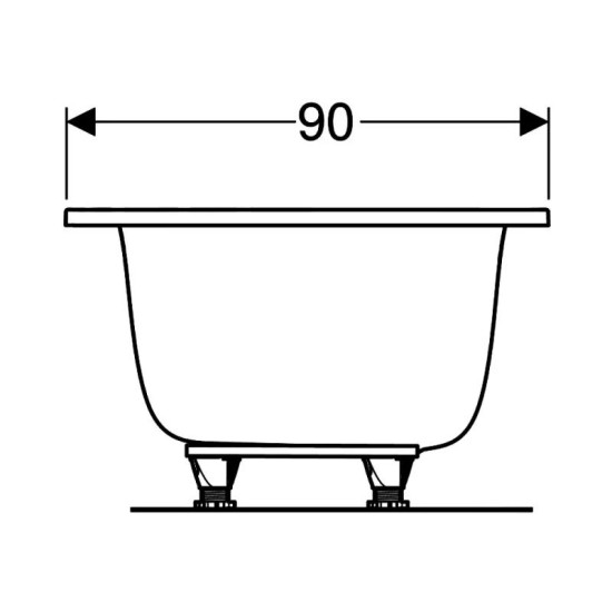 Ванна Geberit Tawa Slim rim Duo 190x90 (554.125.01.1)