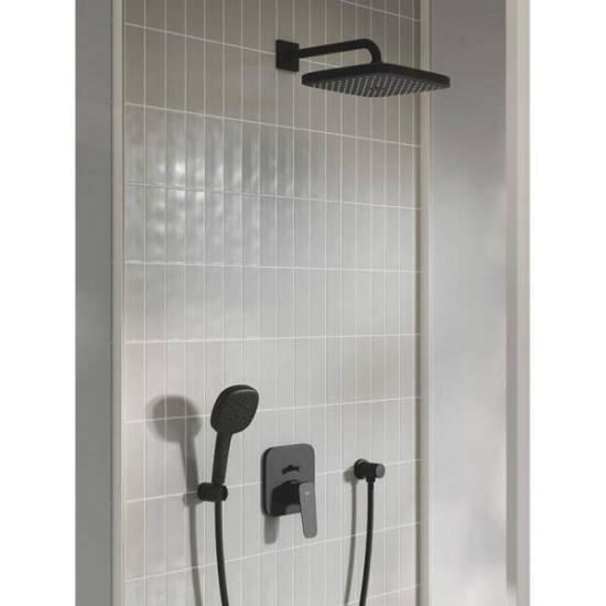 Душевая система скрытого монтажа Grohe Cubeo Tempesta 250 черный матовый (1053362430)