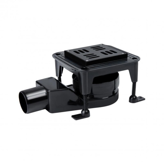 Точковий трап Waterway SpotX з чорною решіткою 100х100 мм (WSX100001N12)