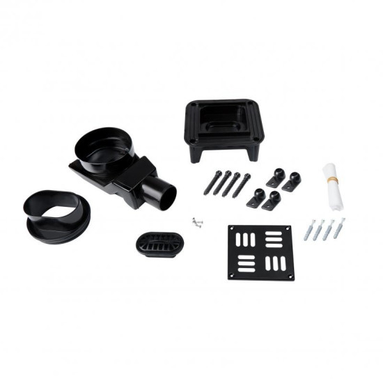 Точковий трап Waterway SpotX з чорною решіткою 100х100 мм (WSX100001N12)