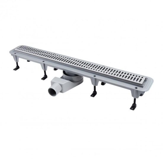 Лінійний трап Waterway Stream 850 мм сірий з ґратами LINE new (WSB900001G14)