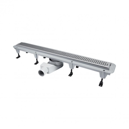 Лінійний трап Waterway Stream 850 мм сірий із решіткою Square (WSB900001G13)