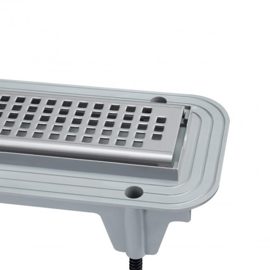Лінійний трап Waterway Stream 850 мм сірий із решіткою Square (WSB900001G13)