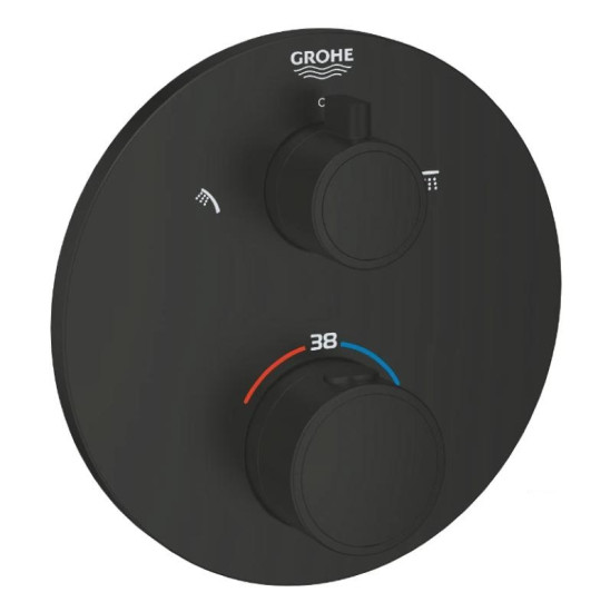 Душова система прихованого монтажа Grohe Eurosmart Tempesta 250 чорний матовий UA26415SC9