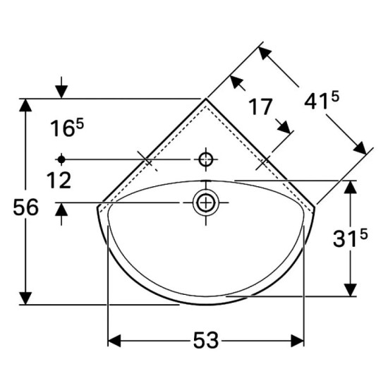 Раковина Geberit Selnova 501.050.00.5