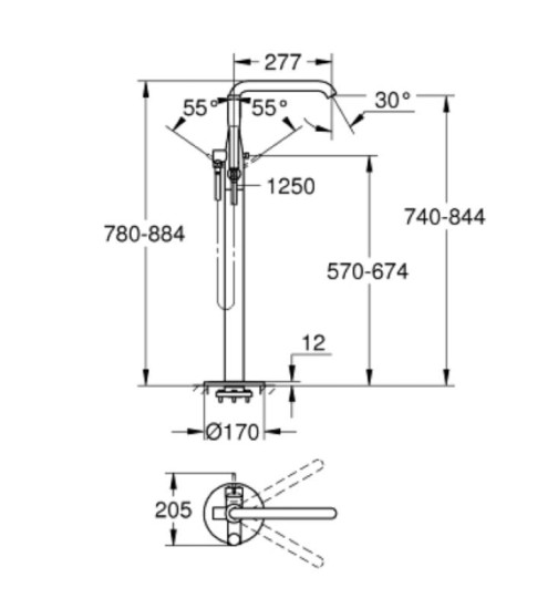Змішувач для ванни Grohe Essence New 25248001
