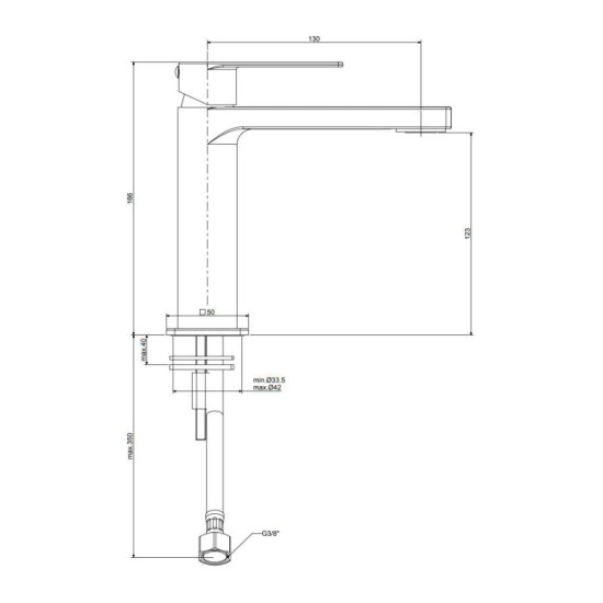 Смеситель для раковины Paffoni TANGO без д/к, черный матовый (TA071NO)