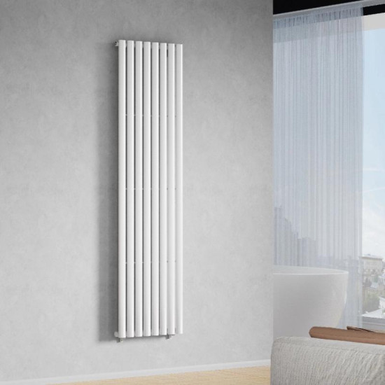 Вертикальний радіатор NAVIN Ellipse 480x1800-8, anticor, білий 02-145032-4818
