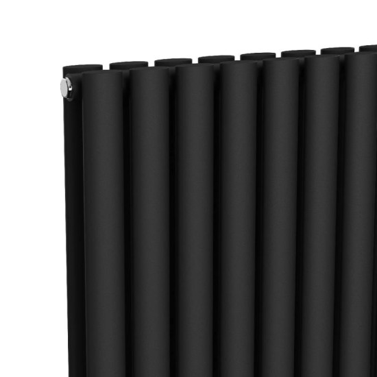 Вертикальний радіатор NAVIN Ellipse double 480x1800-8, anticor, чорний муар 02-245033-4818