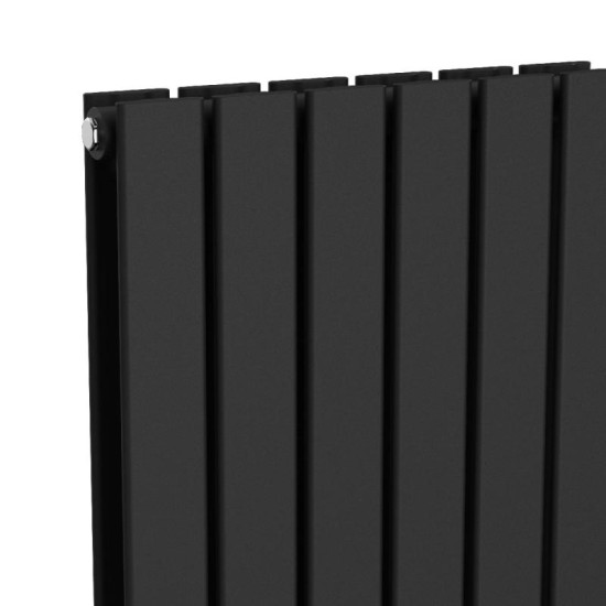Вертикальний радіатор NAVIN Largo double 456x1800-6, anticor, чорний муар 02-244063-4518