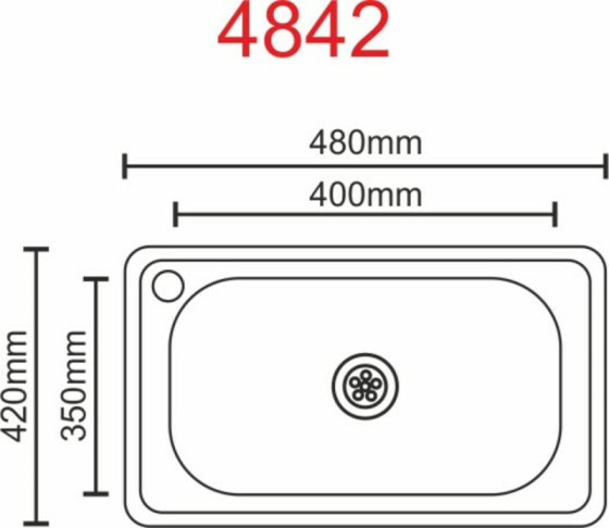 Кухонна мийка Valeso 4842 Декор (0,6/160 мм)