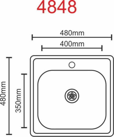 Кухонна мийка Valeso Декор 4848 (0,6/170 мм)