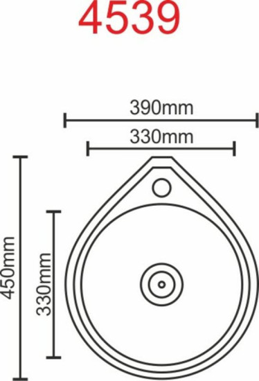 Кухонна мийка Valeso Сатин 4539 (0,6/170 мм)