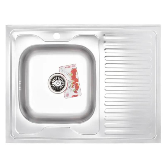 Кухонна мийка Zerix Z8060L-06-160E (satin) (ZX1616)