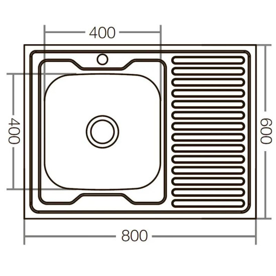Кухонна мийка Zerix Z8060L-06-160E (satin) (ZX1616)
