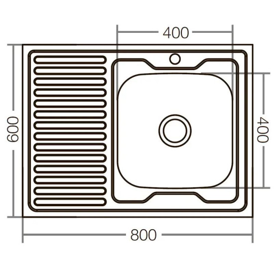 Кухонна мийка Zerix Z8060R-06-160E (satin) (ZX1617)
