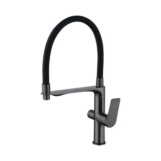 Кухонний змішувач із підключенням до фільтра Mixxus Premium DERBY 021 (NUT) GRAPHITE REFL.BLACK (MI6612)
