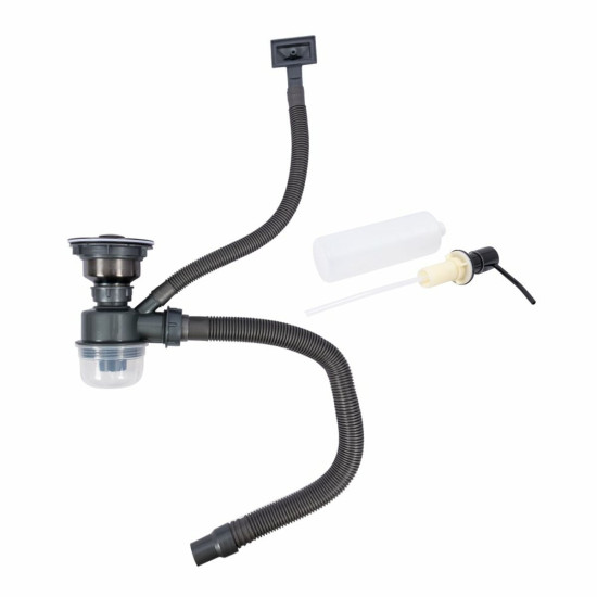 Кухонная мойка Valeso Handmade 45x45 PVD черная (сифон круглый 3,0/0,8)