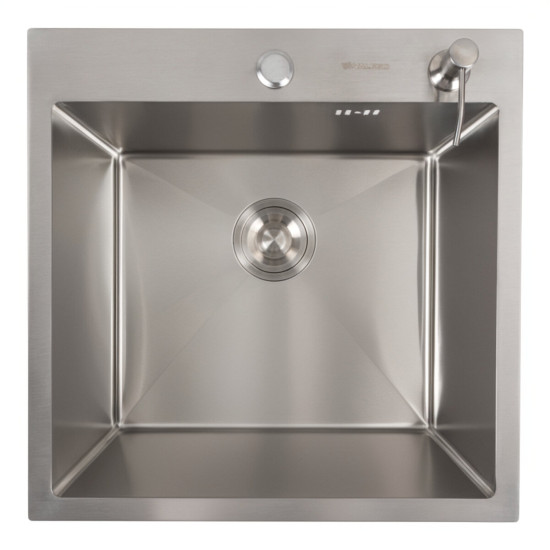 Кухонна мийка Valeso Handmade 50x50 (круглий сифон, 3,0/0,8)