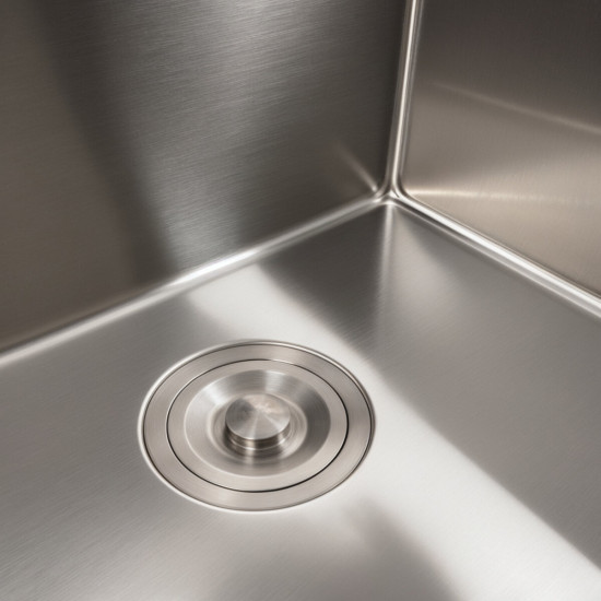 Кухонна мийка Valeso Handmade 50x50 (круглий сифон, 3,0/0,8)