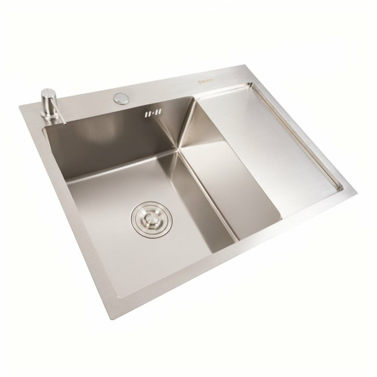 Кухонная мойка Valeso Handmade CM 65x50 L (круглый сифон 3,0/0,8)