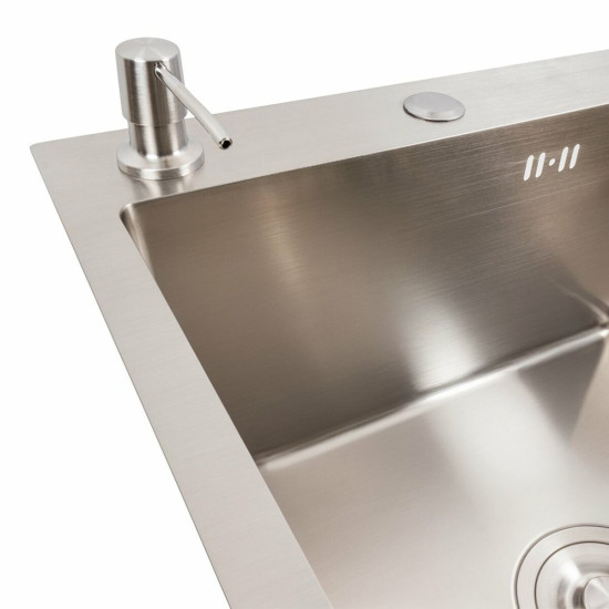 Кухонная мойка Valeso Handmade CM 65x50 L (круглый сифон 3,0/0,8)