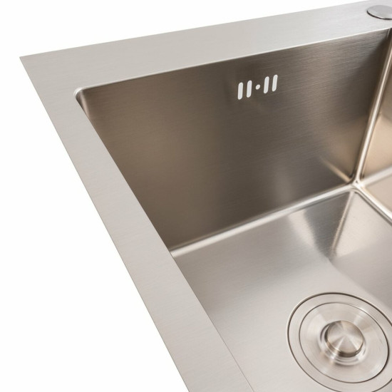 Кухонная мойка Valeso Handmade CM 78x48 на две чаши (круглый сифон, 3,0/0,8)