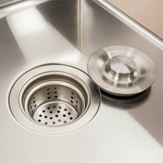 Кухонная мойка Valeso Handmade CM 78x48 на две чаши (круглый сифон, 3,0/0,8)