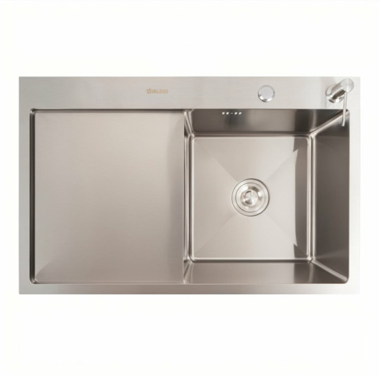 Кухонна мийка Valeso Handmade CM 78x50 R (круглий сифон 3,0/0,8)