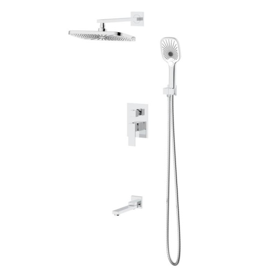 Душова система прихованого монтажу Qtap Gemini QTGEM114CRM45702 Chrome