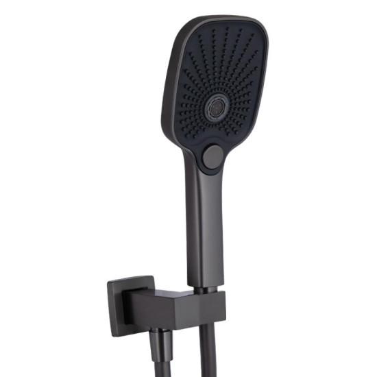 Душевая система скрытого монтажа Qtap Gemini QTGEM114GMB45704 Gunmetal Black PVD