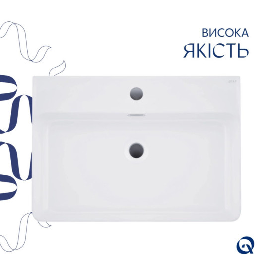 Раковина Qtap Nando LT 600х420х130 White QT12112173WN