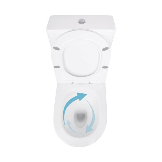 Унитаз-компакт Qtap Jay Ultra Quiet с сидением Soft-close 640x360x835 мм QT07222175TW White