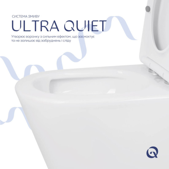 Унітаз-компакт Qtap Swan Ultra Quiet із сидінням Soft-close 640x360x835 мм QT16222182TW White