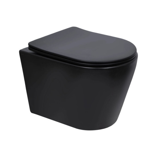 Унітаз підвісний Qtap Scorpio Ultra Quiet Soft-Close MATT BLACK QT14332380AMB