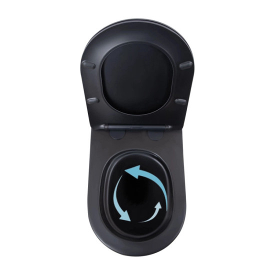 Унітаз підвісний Qtap Scorpio Ultra Quiet Soft-Close MATT BLACK QT14332380AMB