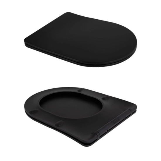 Унітаз підвісний Qtap Scorpio Ultra Quiet Soft-Close MATT BLACK QT14332380AMB