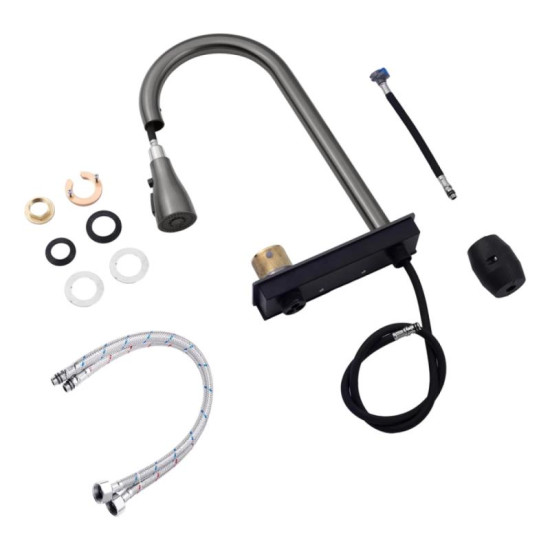 Кухонная мойка Kroner KRP Schwarze - SET7545NB PVD (3.0/0.8 мм)