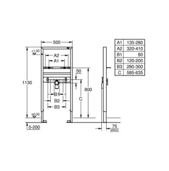 Інсталяція для раковини Grohe Rapid SL (38554001)