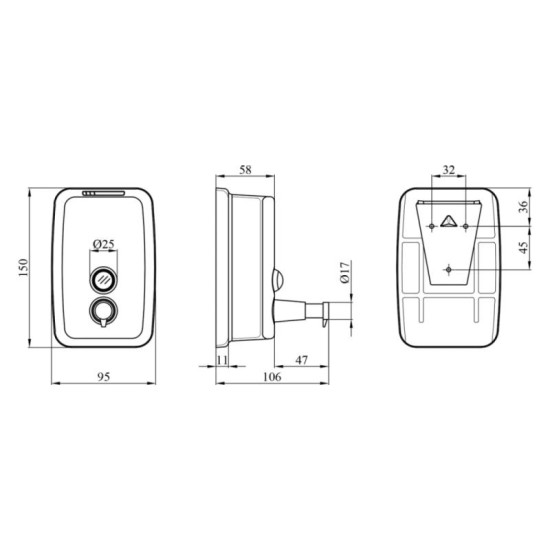 Дозатор для рідкого мила Kroner KRM Rizze - ACC405-5